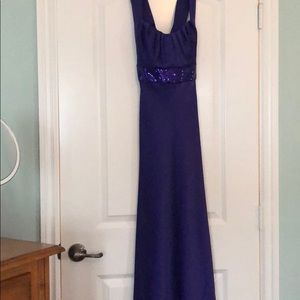 CALVIN KLEIN Purple Formal Evening Gown